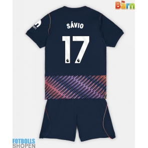 Billiga Tottenham Hotspur Savio #17 Bortatröja Barn 2026-27 Kortärmad (+ Korta byxor)